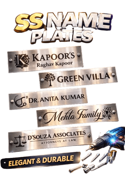 Stainless steel name plates crafting